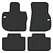 San Auto Car Floor Mat for BMW X3 G01 X4 G02 Custom Fit 2018-2019 Black White Rubber All Weather Heavy Duty & Odorless