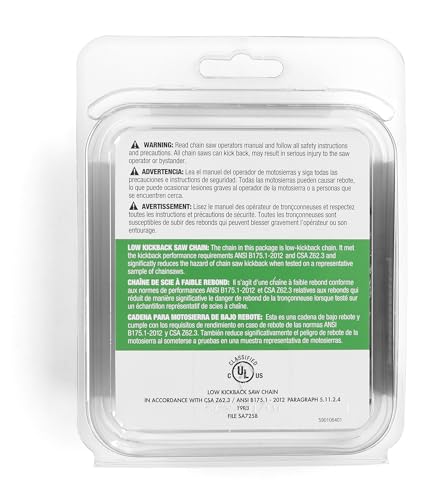 Husqvarna X-Cut SP33G 18 Inch Chainsaw Chain, 325" Pitch, 050" Gauge, 72 Drive Links, Pre-Stretched Chainsaw Blade Replacement with Superior Lubrication and Low Kickback, Gray