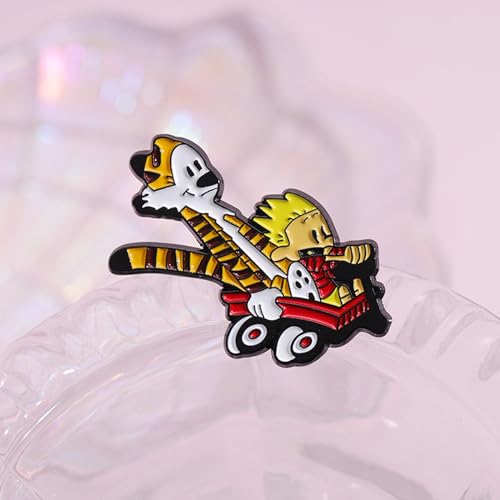 Image of Cute Enamel Pins Cartoon Lapel Pin Brooch Badge for Backpack Jackets Funny Tiger Pins for Gift Anime Enamel Pin for Clothing Hat Decoration