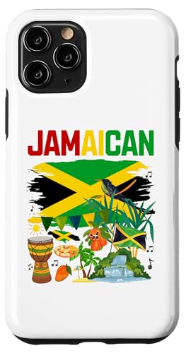 Carcasa para iPhone 11 Pro Ideas de traje de bandera de Jamaica para niños y bandera de Jamaica novedosa