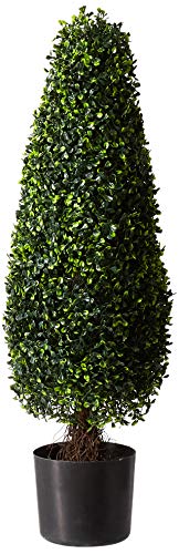 Nearly Natural 5412 3ft. Boxwood Tower Topiary UV Resistant (Indoor/Outdoor)