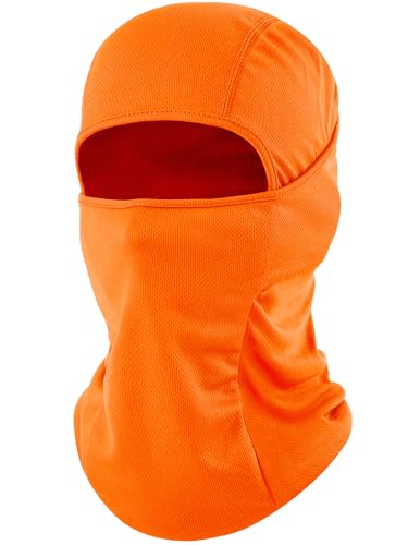 ROXUN Ski Mask Balaclava Shiesty Motorcycle Summer Cooling Breathable UV Protector for Men/Women Bright Orange