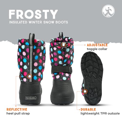 Image of Northside Frosty Insulated Winter Snow Boots for Girls and Boys with Rugged, Water Resistant Nylon Upper, Quick-Drying Lining, Removable EVA Insole, and Durable TPR Outsole