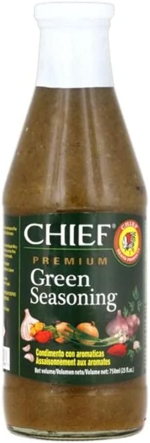 Chief Green Seasoning 750 ml - Garlic, Chives, Celery blended freshly and bottled