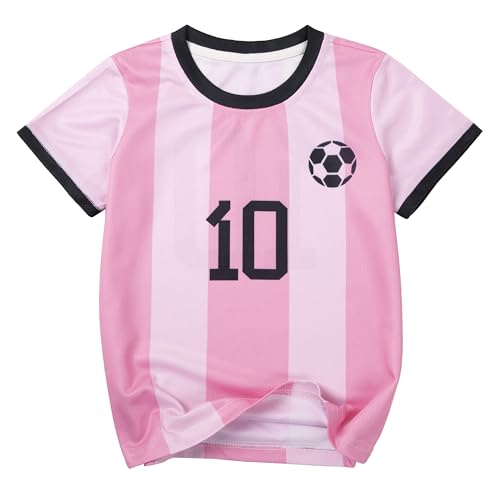 Image of Soccer Jersey Kids Boys Argentina Jersey Shirt Soccer Boys Tshirts Round Neck Short Sleeve Top