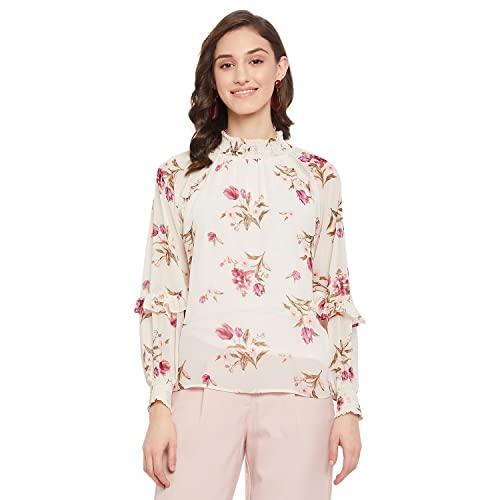 Image of Madame Women Off White Textile Top