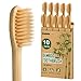 Biodegradable Reusable Bamboo Toothbrushes, LMVH Wooden Toothbrushes Organic Natural Eco-Friendly BPA Free Bristles - 10 Pack