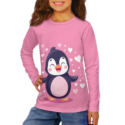 Image of Girls Basic Tee Shirts Outdoor Long Sleeve Shirt Winter Clothes Size 3-16 Top Fall Clothes Gift for Holiday