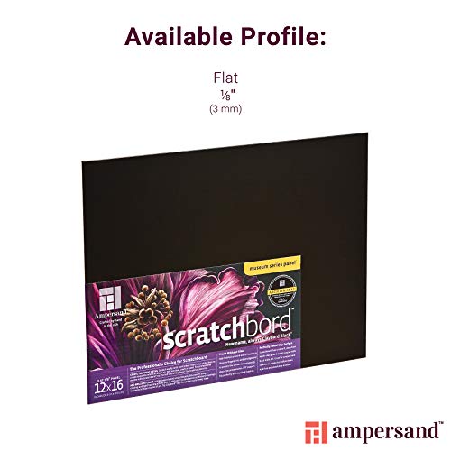 Ampersand Art Supply Museum Series Scratchboard, hardboard, Black