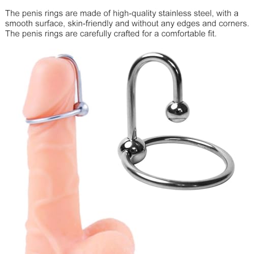Stainless-Steel-Penis-Cock-Ring-Urethral-Plug-Steel-Balls-Penis-Rings-Sex-Toys-Metal-Ring-Sex-Toys-for-Men-Delay-Ejaculation-098-inch