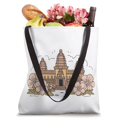 Bolso Tote con diseño Angkor Wat de Camboya miniatura 4