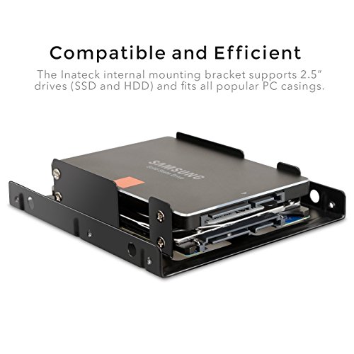 Inateck SSD Mounting Bracket 2.5 to 3.5 with SATA Cable and Power Splitter Cable, ST1002S - Thumbnail 2