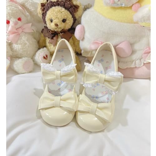 Cute Lolita Bow Ballet Flats Round Toe Mary Jane Style Flat Shoes for Women3
