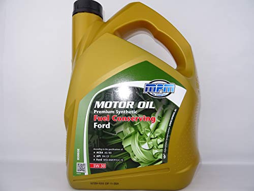 PM Company MPM 5W30 Huile de Moteur synthétique Ford Premium 5 l ACEA A5/B5, API CF/SN, Ford WSS-M2C913-C/WSS-M2C913-D