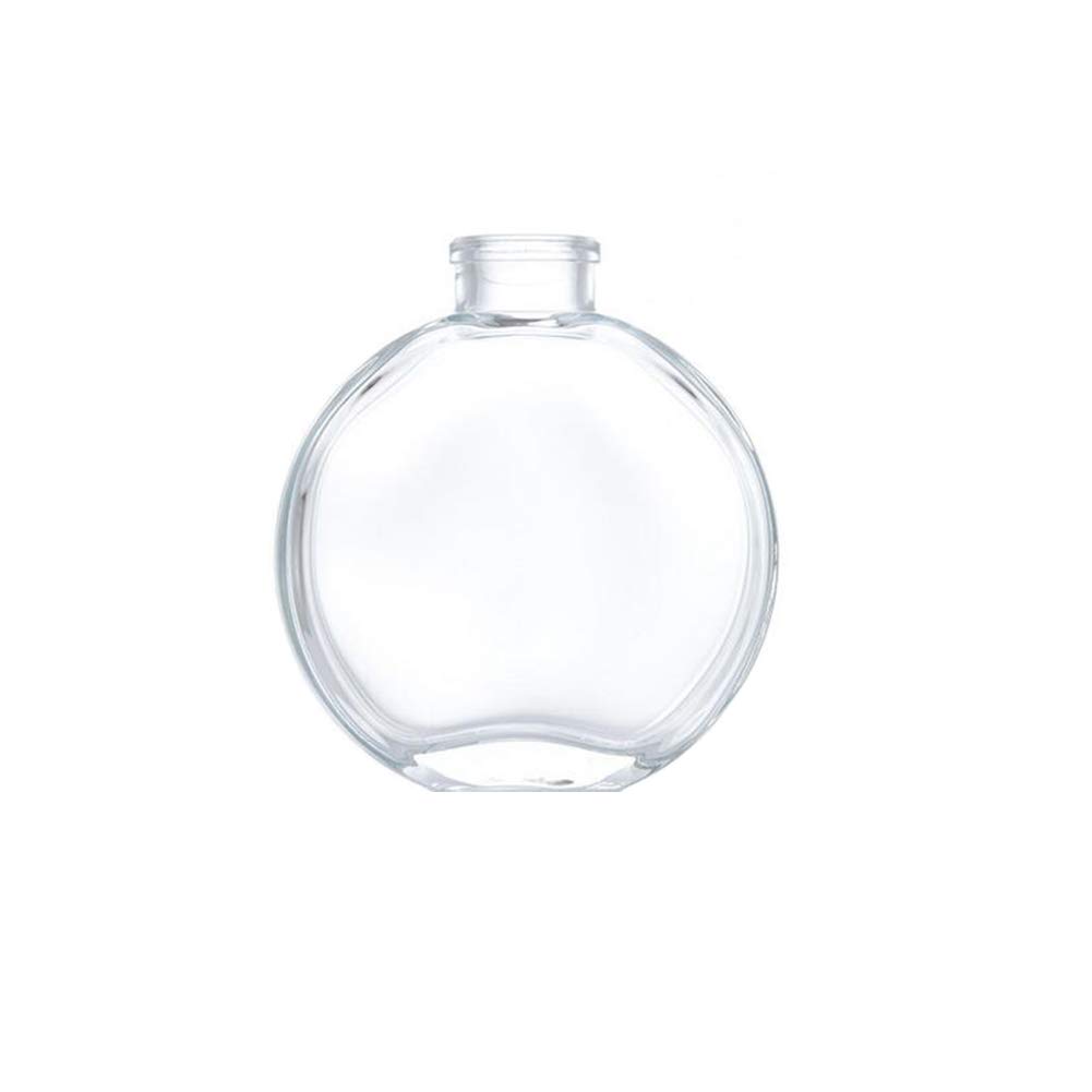 1PCS 150ml/5oz Empty Round Glass Diffuser Bottles Jars Vials Dispenser Sample Packing Container Storage for Perfume Essential Oils Diffusion (Clear)