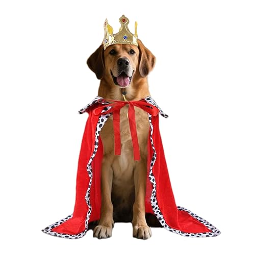 Disfraz King Halloween para Perros Grandes Rojo