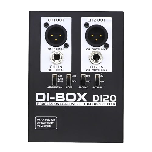 Caja de inyección directa de doble canal, caja activa, modo dividido, inyección servo directa equilibrada para grabación de estudio