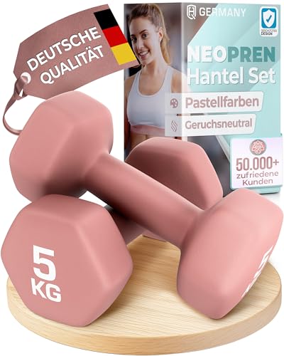 HQ Germany Hanteln Set [Geruchsfreie Pastellfarben] - 2x 5kg