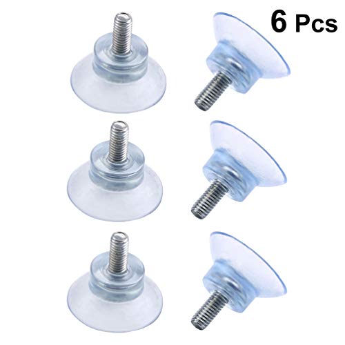 NICEXMAS 6Pcs Ventosa Pvc Ventosa Ventosa MÃ³veis Ventosa Com Parafusos para Mesa DomÃ©stica (6X13)