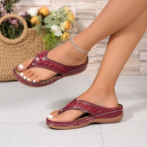 Mules compensées femme sandales orthopédiques bout ouvert et flip flop légères - 3