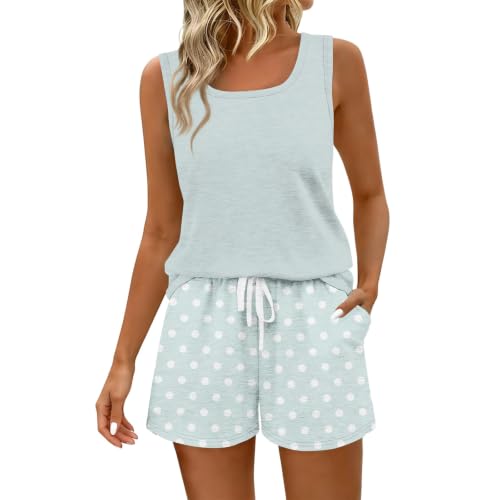 Ensemble femme chic imprimé floral sportwear 2 pièces short et débardeur sans manches