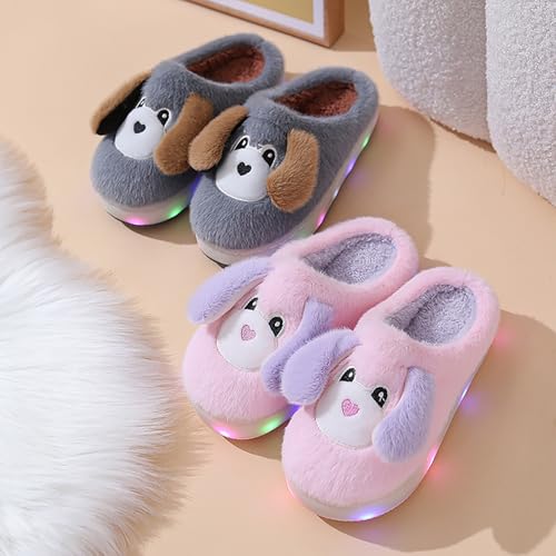 Kids Plush Dog Slippers Girls Boys House Fuzzy Soft Warm Slip on Slipper Toddler Cute Cartoon Indoor Shoes for Winter2