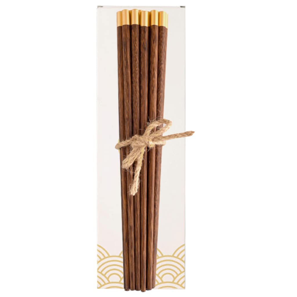 Juego de regalo de palillos de madera japoneses con estuche, palillos de sushi reutilizables, palillos chinos de lujo de madera natural, palillos antideslizantes, palillos aptos para lavavajillas B