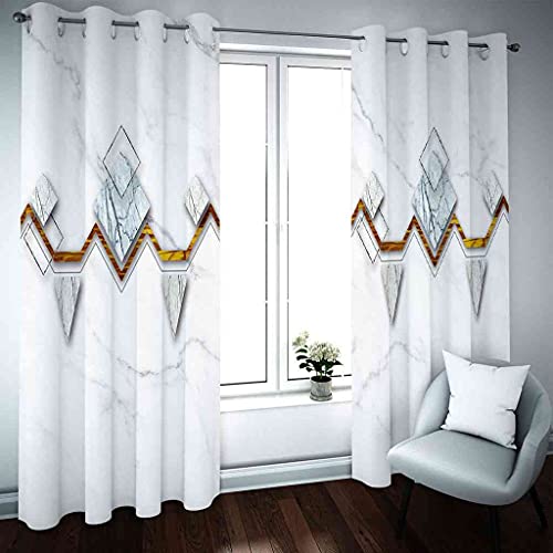 Rideau occultant à oeillets marbrures géométriques polyester