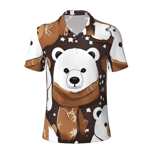 Polo décontracté marron homme pour les vacances et sorties estivales