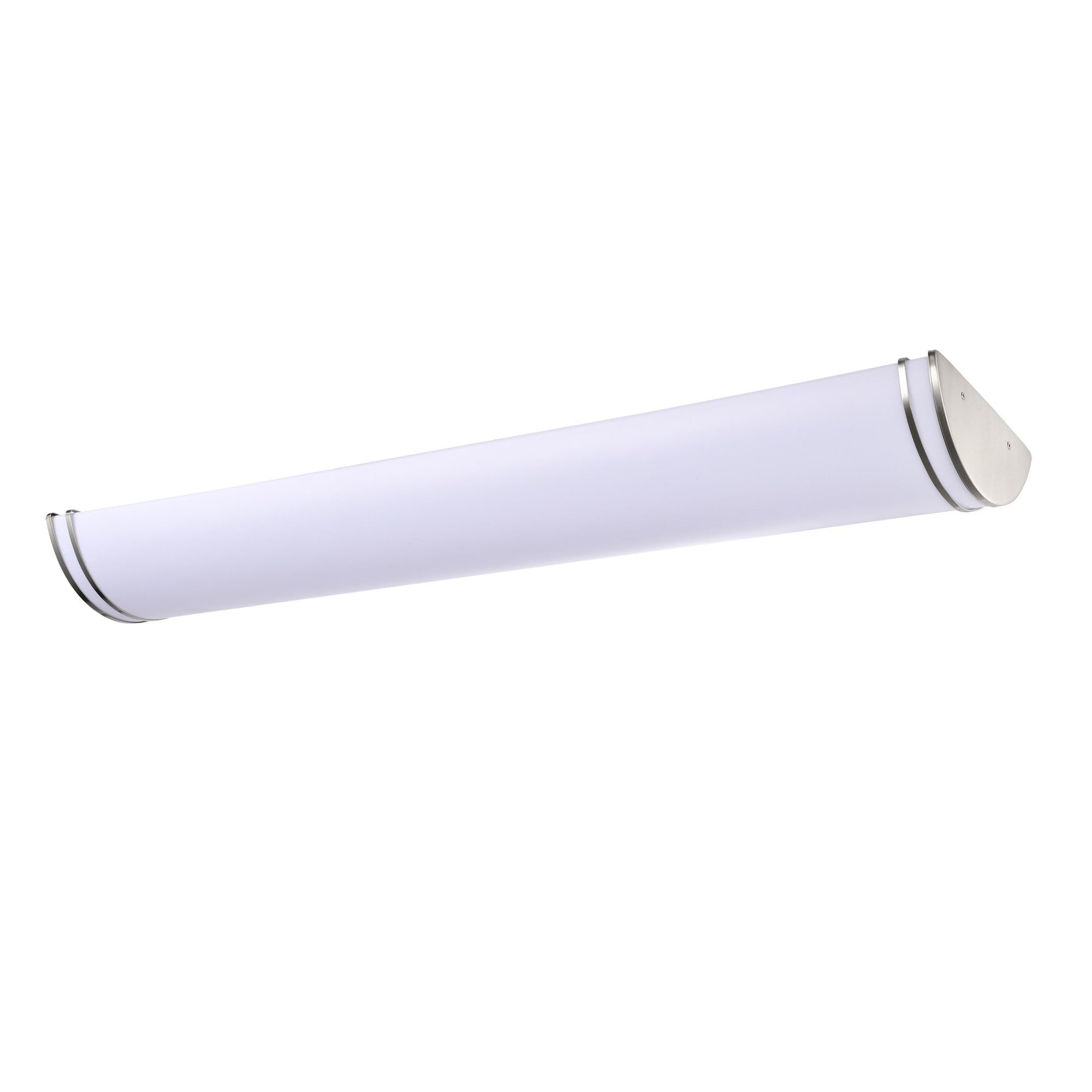 Glamour - 52W LED Linear Flush Mount in 4.5 Inches Tall and 12 Inches Wide-Brushed Nickel Finish