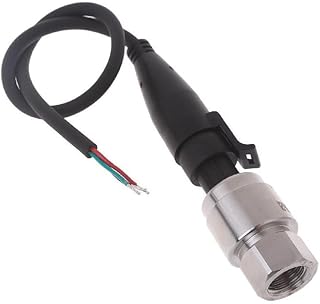 Stainless Steel DC5V 1/4NPT Pressure Transducer Transmitter Sensor 15/30/80/100/150/200/300/500/750/1000PSI Pressure Transducer 1/4npt