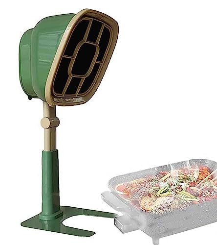 Campana extractora, campana extractora portátil para el hogar con altura y ángulo ajustables, con filtro de aluminio desmontable, campana extractora portátil (blanco) (verde)