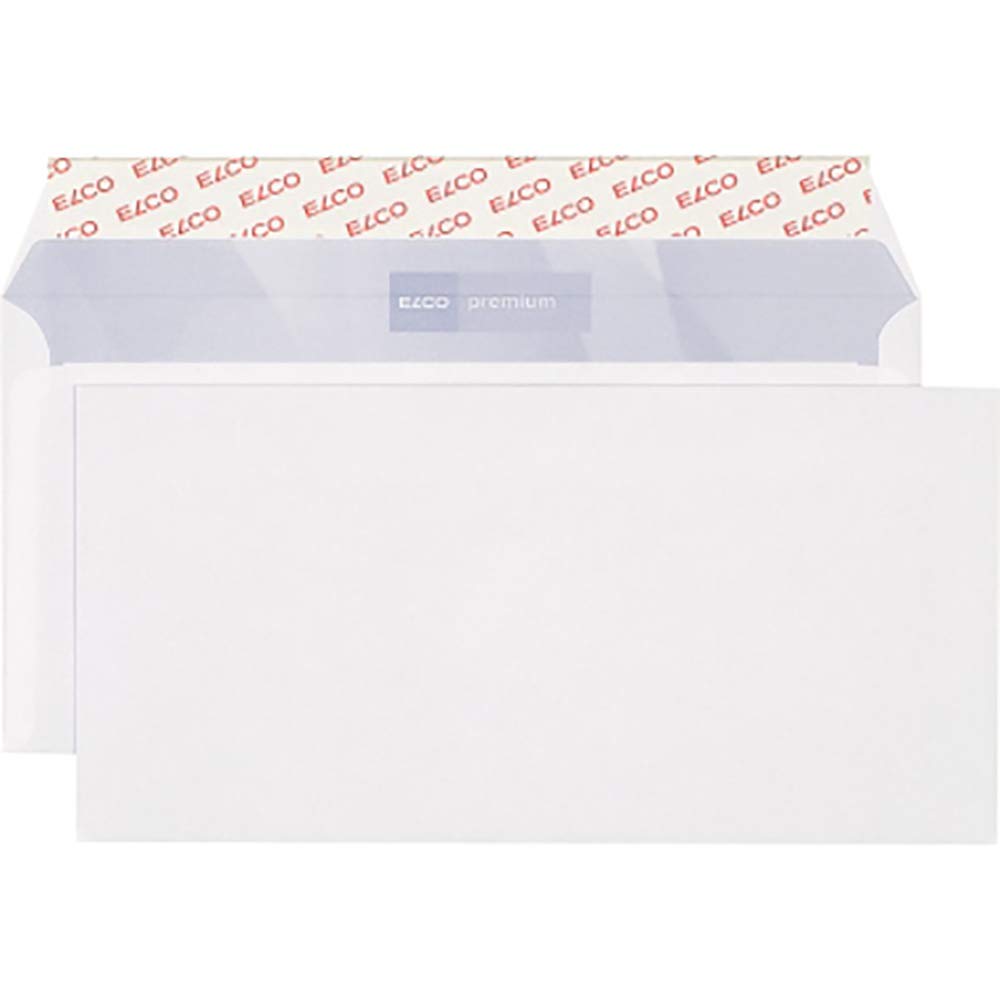 ELCO Premium C5/6 DL Envelopes Without Window — 80 g/m² FSC-Certified Self-Adhesive Envelopes for Business Letters, 229 x 114 mm, White, Box of 500