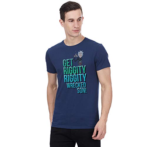 \u0026 Morty Blue Half Sleeve Men T-Shirt 