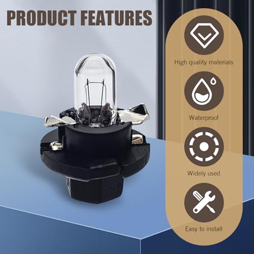 5 piezas bombillas halógenas para tablero T5 12V 12W miniatura 5