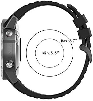 Miniatura 7 de Correa de reloj de silicona deportiva compatible con Garmin de 1.024in, liberación rápida, fácil ajuste, para Fenix 7x, Fenix 6x Pro, Fenix 6x,