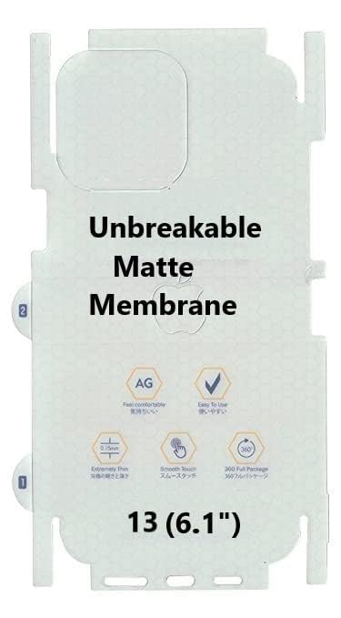 Image of Techsage Back Screen Protector Unbreakable Membrane Scratch Guard (Transparent) Tpu 360 Degree Hydrogel Protective Compatible With (I Phone 13)