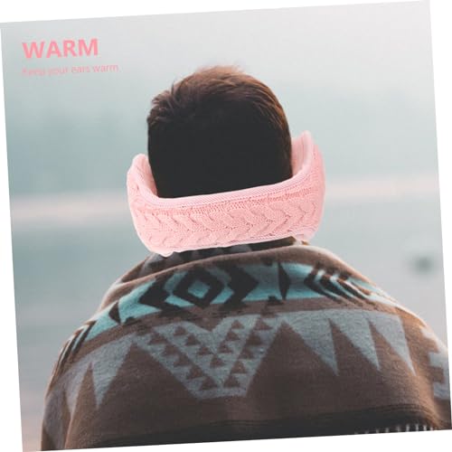 Winter Earmuffs - Soft Plush Ear Covers for Babies and - Warm Fleece Ear Warmers in Pink, Pink, 14x13x8cm3