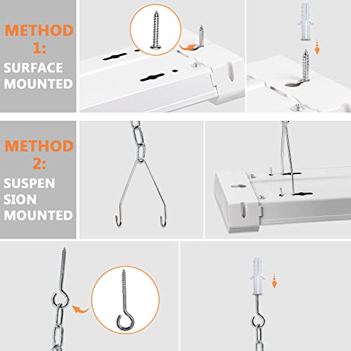 Oooled WR-4PED12 4Ft Linkable 42W 4800Lm 5000K Led Ceiling Lights For Garages thumb #4