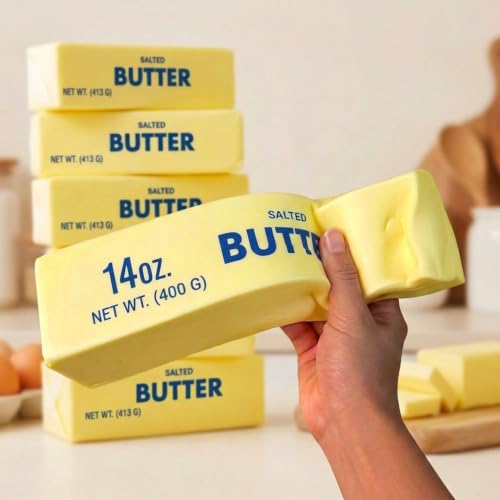 Image of PATPAT 9.5 Inch Butter Squishy Toys, Realistic Butter Stick | Soft Squeeze Sensory Fidget Toy for Stress, Taba Squishy Toy Slow Rising, Satisfying Toys Fidget for Office -Yellow
