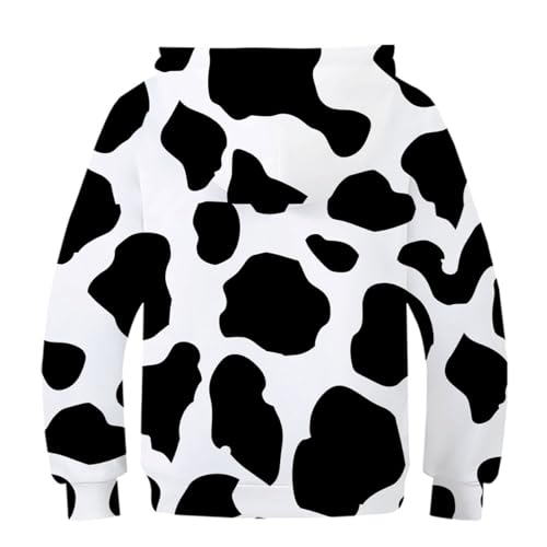 Pull à capuche imprimé vache : le sweat léger parfait pour le collège