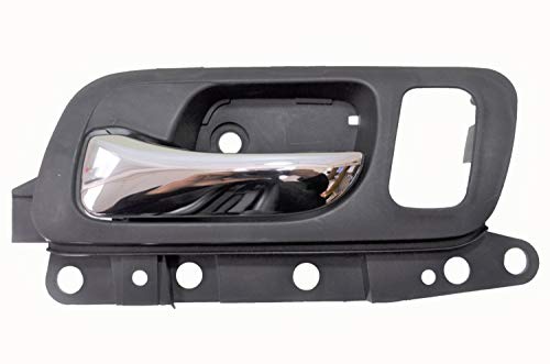Pt Auto Warehouse Ac-2102Ma-Fl1 - Interior Inner Inside Door Handle, Chrome Lever With Black Housing, Memory Seat Hole - Front Left Driver Side #TOP13