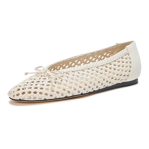 Mesh Ballet Flats for Women Woven Flat Comfortable Casual Summer Shoes