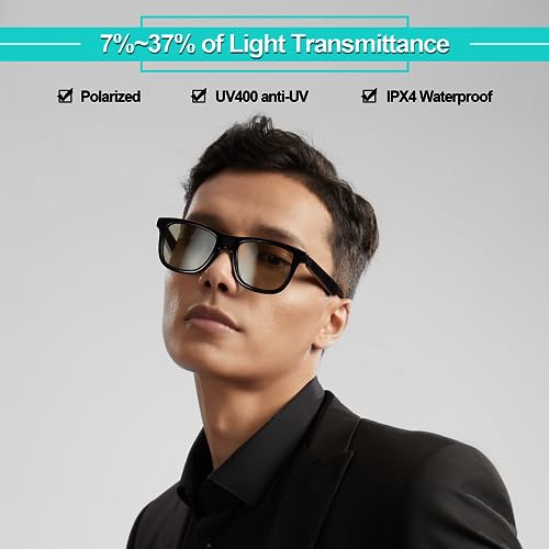 Wicue Frames Bluetooth Sunglasses Blue Light Filtering & Photochromic & Polarized Sunglasses Lenses 3 In 1, Night Driving Glasses For Men And Women #TOP4