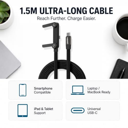 Image of Type C to C Fast Charging Cable, USB-C, 240W, Braided, 1.5M