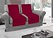 BIANCHERIAWEB Copridivano A Fasce Trapuntate Proteggi Seduta Modello Stripe Colore Bordeaux 2 Coppie Bordeaux