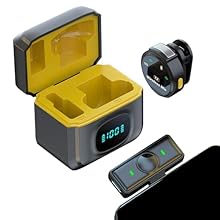 Reliable Battery Life: Offers up to 12 hours of continuous recording with a portable charging case delivers reliable performance without frequent charging and significantly improving user experience Compatibility: The microphone works seamlessly with...