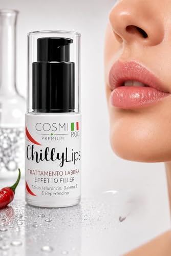 COSMI Trattamento Labbra Effetto Filler – Con Acido Ialuronico, Vitamina E e Peperoncino – Texture Leggera – 20 ml