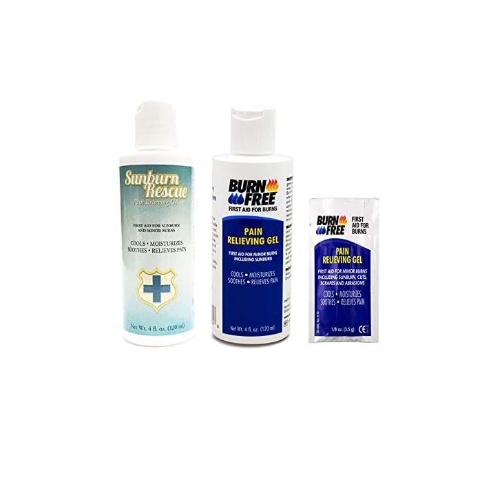 Buy Burn Free Pain Relieving Gel 4 ounces/Sunburn Rescue 4 ounces Combo