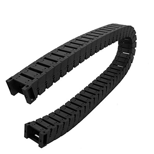 Aexit 110cm Length 25mmx38mm Nylon Towline Cable Drag Chain Wire Carrier Black (d051caf299a101802ec746bd4696f40d)
